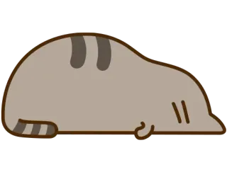 😑 Pusheen cat, lazy, cute, adorable, pusheen, animal telegram sticker