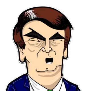 😵 Jair Bolsonaro 정치인, 브라질, 만화, 정치가 telegram sticker