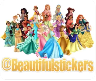 🆔 @Beautifulstickers принцесса, дисней, стикеры, анимация telegram sticker