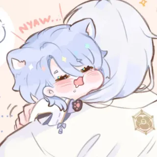 🎐 NYAW... anime, cute, cat, kitten, kawaii, fanart, nyaw telegram sticker