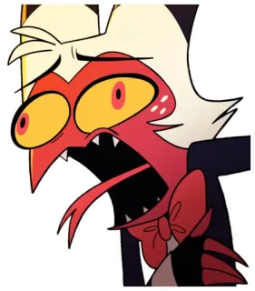 😱 Moxxie Helluva Boss демон, мультфильм, Helluva Boss, Мокси, IMP telegram sticker