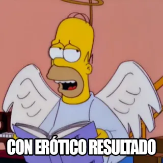 😘 Homer Simpson The Simpsons CON ERÓTICO RESULTADO cartoon, humor, angel, erotic, simpsons, funny telegram sticker