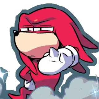 😑 Knuckles Knuckles, Sonic, video game, cartoon, sticker telegram sticker