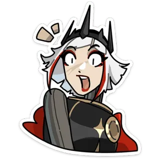 😦 Anime, Dessin animé, Personnage, Expression, Reine, Illustration whatsapp sticker