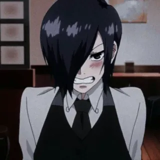 🐰 Touka Kirishima Tokyo Ghoul Аниме, Девушка, Злая, Тоука Киришима, Токийский гуль telegram sticker