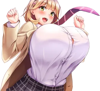 🤓 Anime, Personaggio, Illustrazione, Arte, Ragazza, Uniforme scolastica telegram sticker