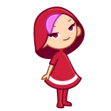 ☺ THANK YOU! gracias, lindo, chica, rojo, morado, brillo telegram sticker
