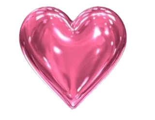 🤨 heart, love, pink, shiny, valentines, glossy whatsapp sticker