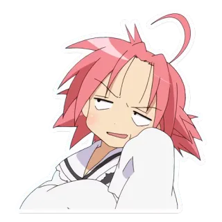 😒 Hiiragi Kagami Lucky Star Anime, Mädchen, sarkastisch, Kagami, Hiiragi telegram sticker