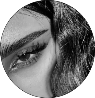 ☁️ oeil, sourcil, cil, maquillage, beauté, gros plan, visage, cheveux telegram sticker