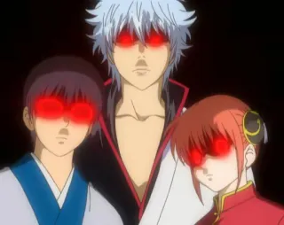 🔷 anime, red eyes, gintama, manga telegram sticker