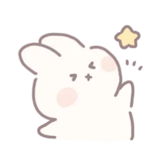 🍼 królik, słodki, naklejka, zajączek, uroczy telegram sticker
