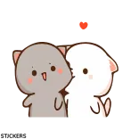 😽 แมว, น่ารัก, สติกเกอร์, ความรัก, หัวใจ, แอนิเมชั่น telegram sticker