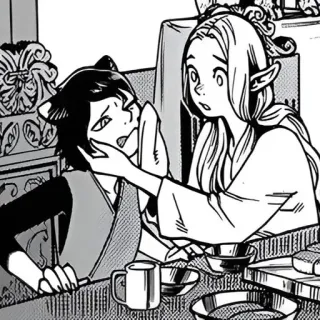 🥴 Izutsumi and Marcille Donato Dungeon Meshi telegram sticker