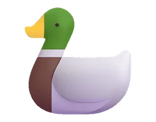 🦆 duck, animal, bird, fowl, waterfowl telegram sticker