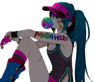 😣 PANDAHERO Fille anime, Pandahero, Art numérique, Chewing-gum, Dessin animé, Style whatsapp sticker