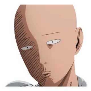 🤣 Saitama One-Punch Man Saitama, One-Punch Man, Anime, Bohater, Śmieszne, Meme telegram sticker
