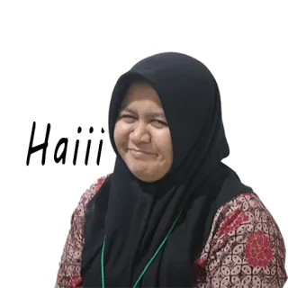 😃 Halii 女性, 肖像, 头巾, 贴纸 telegram sticker
