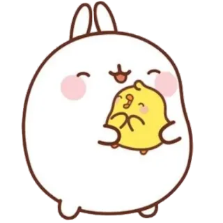 ☁️ かわいい, うさぎ, ニワトリ, モラン, 可愛い, アニメ, 動物 telegram sticker