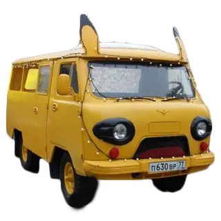 🚘 Pikachu Pokemon pikachu, van, żółty, samochód, pokemon telegram sticker