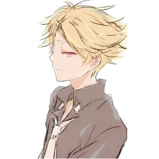 🙁 Anime, Manga, Personaje, Rubio, Lindo, Ilustración telegram sticker