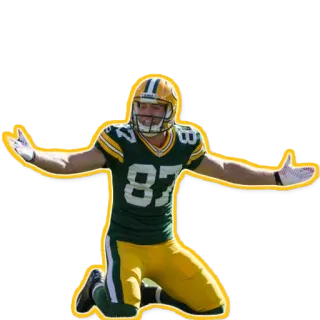 😱 sepak bola, olahraga, pemain, atlet, Green Bay Packers, NFL, sepak bola Amerika telegram sticker