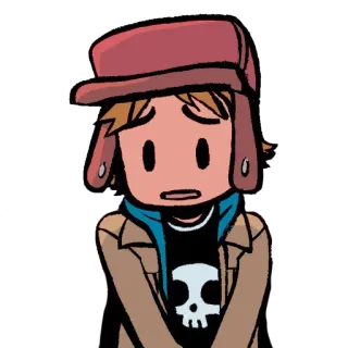 😞 Scott Pilgrim cartoon, character, comic, scott pilgrim telegram sticker