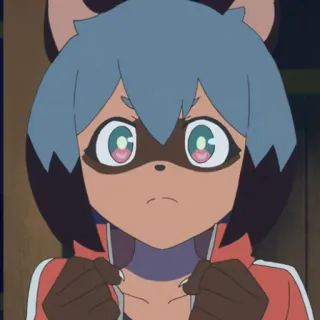 😤 Michiru Kagemori BNA: Brand New Animal Anime, Michiru Kagemori, BNA, Brand New Animal, Tanuki, Antropomorficzny telegram sticker