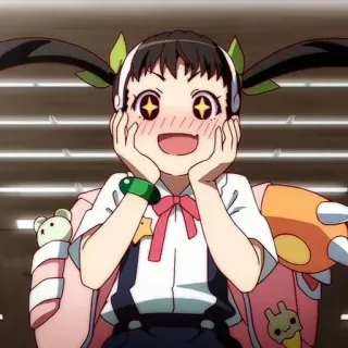🍩 Anime, Menina, Fofa, Ilustração, Desenho animado, Personagem telegram sticker