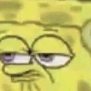 😒 Spongebob Squarepants спанч боб, квадратные штаны, мультфильм, никелодеон, мем telegram sticker