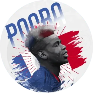 🇫🇷 POOBO france, soccer, football, sport, portrait whatsapp sticker