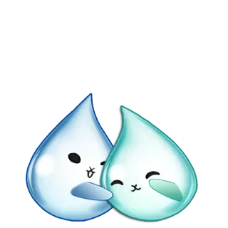 🤗 tetes air, imut, kawaii, kartun, air, persahabatan telegram sticker
