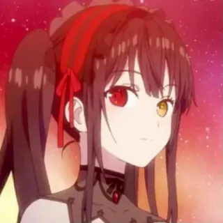 🕰 Kurumi Tokisaki Date A Live อนิเมะ, Date A Live, คุรุมิ โทคิซากิ, ผู้หญิง, ตัวละคร whatsapp sticker