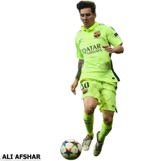 ⚽ ALI'AFSHAR sepak bola, olahraga, sepak bola, pemain, atlet, Lionel Messi telegram sticker