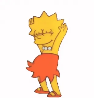 💃 Lisa Simpson The Simpsons Cartoon, Tanzen, Gelb, Simpson, Animiert telegram sticker