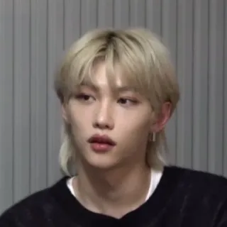 😕 Felix kpop, idol, portrait, Stray Kids, singer, celebrity telegram sticker