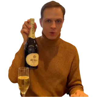 🍾 Old Tbilisi mężczyzna, szampan, alkohol, święto, tbilisi telegram sticker