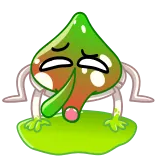 🤢 만화, 식물, 초록색, 얼빠진, 캐릭터 telegram sticker