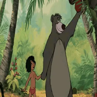 🤪 Baloo and Mowgli The Jungle Book whatsapp sticker