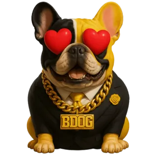 😍 BDOG Hund, Französische Bulldogge, Liebe, Herz, Tier, süß, Anzug telegram sticker