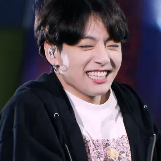 🐰 Jungkook K-pop, 歌手, 微笑, 男人, 脸 telegram sticker