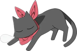 💤 gato, animal, lindo, lazo, durmiendo, relajación whatsapp sticker