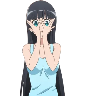 🙈 Аниме, Персонаж, Девушка, Милая, Голубые глаза telegram sticker