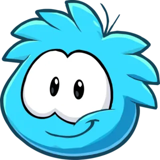 😊 Puffle Club Penguin Puffle, Club Penguin, blu, cartone animato, personaggio telegram sticker