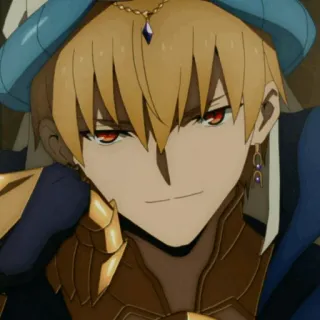 ✨ Gilgamesh Fate anime, smug, golden, king telegram sticker