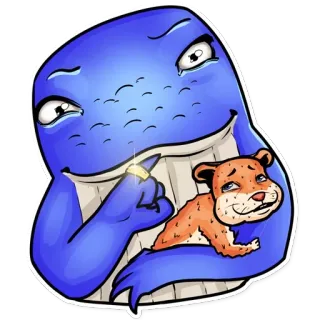 😊 baleia, animal, hamster, desenho animado, adesivo telegram sticker