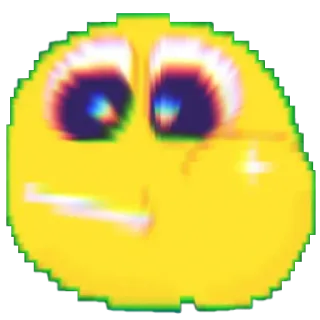 🍭 Emoji, Giallo, Triste, Arrabbiato, Pixelato, Arte digitale whatsapp sticker
