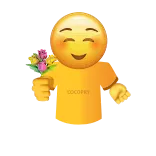 ☺️ COOOREY 表情符号, 鲜花, 问候, 可爱, 爱, 快乐 whatsapp sticker