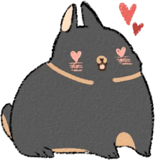 💕 Hund, niedlich, Herzen, Cartoon, Tier, Haustier telegram sticker