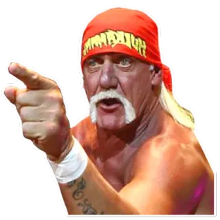 😑 Hulk Hogan HULKAMANIA wrestling, Hulk Hogan, Hulkamania, WWE, celebrità telegram sticker